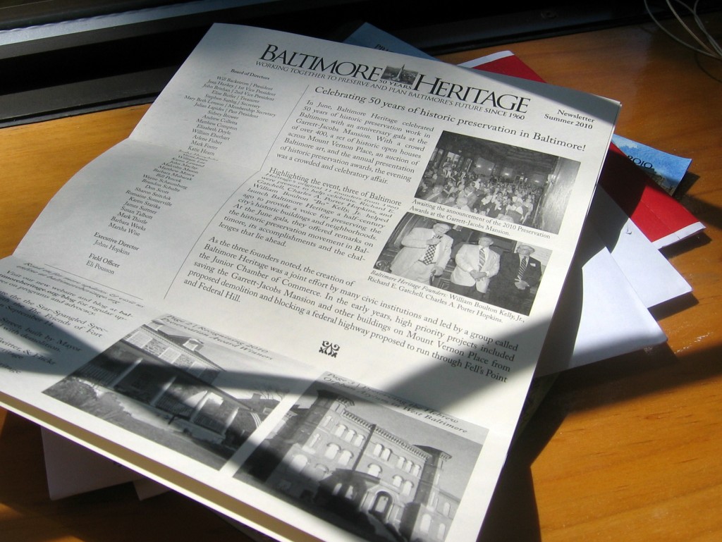 Baltimore-Heritage-Summer-2010-Newsletter