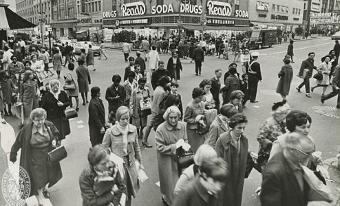 Howard & Lexington, November 1966, courtesy the Maryland Historical Society,