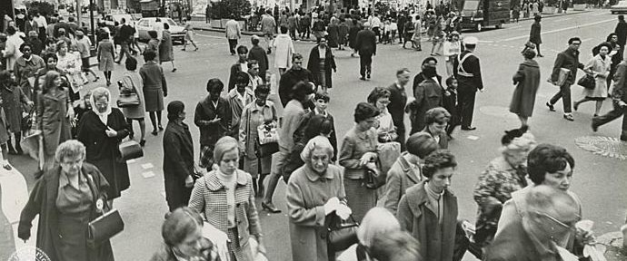 Howard & Lexington, November 1966, courtesy the Maryland Historical Society,
